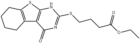 ethyl 4-((4-oxo-3,4,5,6,7,8-hexahydrobenzo[4,5]thieno[2,3-d]pyrimidin-2-yl)thio)butanoate Structure