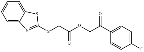 2-(4-fluorophenyl)-2-oxoethyl 2-(benzo[d]thiazol-2-ylthio)acetate Structure