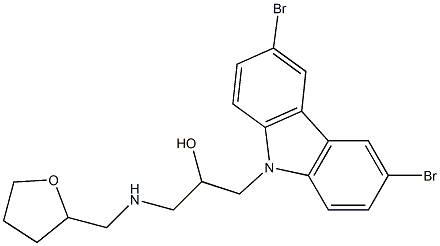 1-(3,6-dibromo-9H-carbazol-9-yl)-3-(((tetrahydrofuran-2-yl)methyl)amino)propan-2-ol Structure