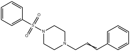 1-[(2E)-3-phenylprop-2-en-1-yl]-4-(phenylsulfonyl)piperazine Structure