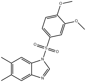 1-((3,4-dimethoxyphenyl)sulfonyl)-5,6-dimethyl-1H-benzo[d]imidazole Structure