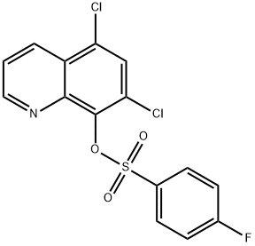 5,7-dichloroquinolin-8-yl 4-fluorobenzenesulfonate 구조식 이미지