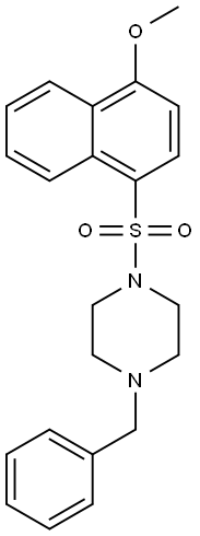 1-benzyl-4-((4-methoxynaphthalen-1-yl)sulfonyl)piperazine 구조식 이미지