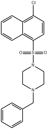 1-benzyl-4-((4-chloronaphthalen-1-yl)sulfonyl)piperazine 구조식 이미지