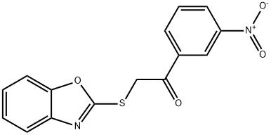 2-(benzo[d]oxazol-2-ylthio)-1-(3-nitrophenyl)ethan-1-one 구조식 이미지