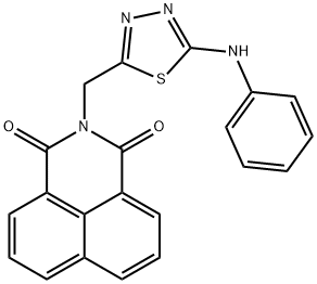 2-((5-(phenylamino)-1,3,4-thiadiazol-2-yl)methyl)-1H-benzo[de]isoquinoline-1,3(2H)-dione Structure