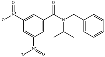 N-Benzyl-N-isopropyl-3,5-dinitrobenzamide, 97% Structure