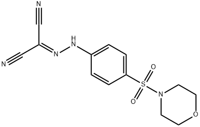 {[4-(4-morpholinylsulfonyl)phenyl]hydrazono}malononitrile 구조식 이미지