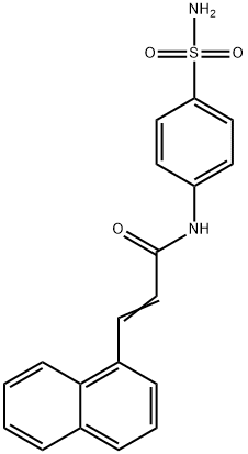 N-[4-(aminosulfonyl)phenyl]-3-(1-naphthyl)acrylamide 구조식 이미지