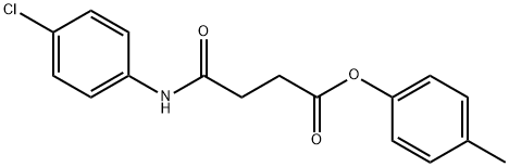 4-methylphenyl 4-[(4-chlorophenyl)amino]-4-oxobutanoate 구조식 이미지