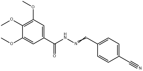 N'-(4-cyanobenzylidene)-3,4,5-trimethoxybenzohydrazide Structure