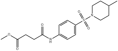 methyl 4-({4-[(4-methyl-1-piperidinyl)sulfonyl]phenyl}amino)-4-oxobutanoate 구조식 이미지