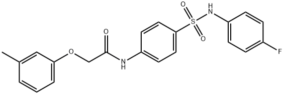 N-(4-{[(4-fluorophenyl)amino]sulfonyl}phenyl)-2-(3-methylphenoxy)acetamide Structure