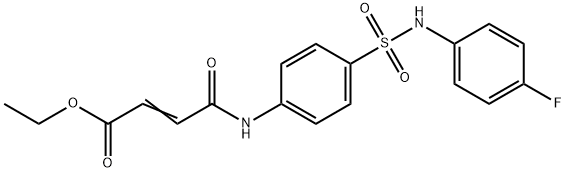ethyl 4-[(4-{[(4-fluorophenyl)amino]sulfonyl}phenyl)amino]-4-oxo-2-butenoate 구조식 이미지