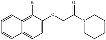 1-{[(1-bromo-2-naphthyl)oxy]acetyl}piperidine 구조식 이미지