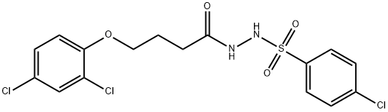 N'-[(4-chlorophenyl)sulfonyl]-4-(2,4-dichlorophenoxy)butanohydrazide 구조식 이미지