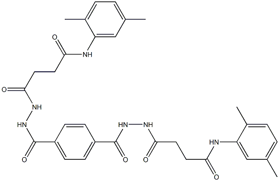 4,4'-[1,4-phenylenebis(carbonyl-2,1-hydrazinediyl)]bis[N-(2,5-dimethylphenyl)-4-oxobutanamide] 구조식 이미지