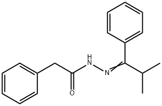 N-[(Z)-(2-methyl-1-phenylpropylidene)amino]-2-phenylacetamide 구조식 이미지