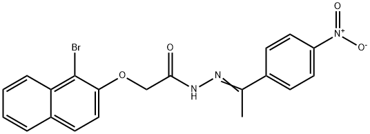 2-[(1-bromo-2-naphthyl)oxy]-N'-[1-(4-nitrophenyl)ethylidene]acetohydrazide 구조식 이미지