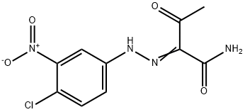 2-[(4-chloro-3-nitrophenyl)hydrazono]-3-oxobutanamide 구조식 이미지