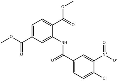 dimethyl 2-{[(4-chloro-3-nitrophenyl)carbonyl]amino}benzene-1,4-dicarboxylate Structure