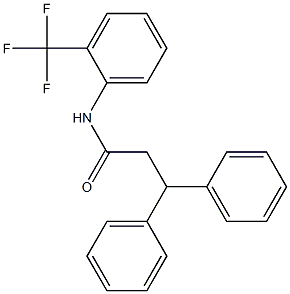 3,3-diphenyl-N-[2-(trifluoromethyl)phenyl]propanamide Structure