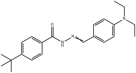 4-tert-butyl-N-[(E)-[4-(diethylamino)phenyl]methylideneamino]benzamide 구조식 이미지