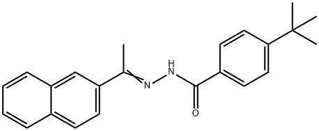 4-tert-butyl-N-[(E)-1-naphthalen-2-ylethylideneamino]benzamide 구조식 이미지