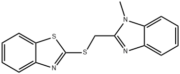 2-(((1-methyl-1H-benzo[d]imidazol-2-yl)methyl)thio)benzo[d]thiazole Structure