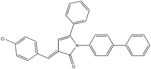 (3E)-3-[(4-chlorophenyl)methylidene]-5-phenyl-1-(4-phenylphenyl)pyrrol-2-one Structure