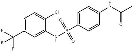 N-(4-{[2-chloro-5-(trifluoromethyl)anilino]sulfonyl}phenyl)acetamide Structure