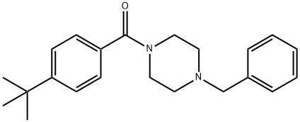 (4-benzylpiperazin-1-yl)(4-(tert-butyl)phenyl)methanone 구조식 이미지