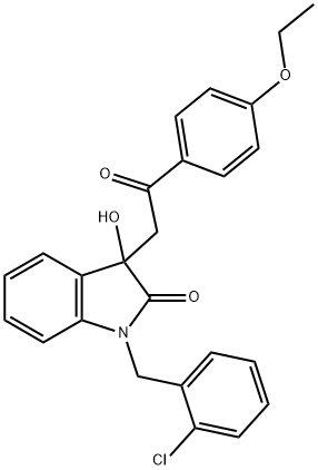 1-(2-chlorobenzyl)-3-[2-(4-ethoxyphenyl)-2-oxoethyl]-3-hydroxy-1,3-dihydro-2H-indol-2-one 구조식 이미지