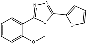 2-(furan-2-yl)-5-(2-methoxyphenyl)-1,3,4-oxadiazole 구조식 이미지