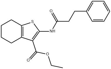 ethyl 2-(3-phenylpropanamido)-4,5,6,7-tetrahydrobenzo[b]thiophene-3-carboxylate Structure