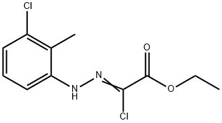 ethyl (2Z)-2-chloro-2-[2-(3-chloro-2-methylphenyl)hydrazin-1-ylidene]acetate Structure