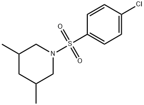 1-(4-chlorophenyl)sulfonyl-3,5-dimethylpiperidine Structure