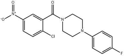 (2-chloro-5-nitrophenyl)-[4-(4-fluorophenyl)piperazin-1-yl]methanone Structure