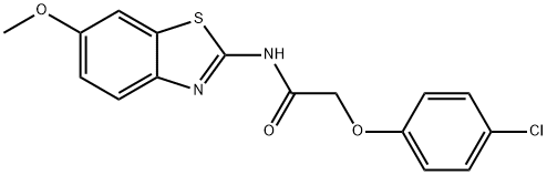 2-(4-chlorophenoxy)-N-(6-methoxybenzo[d]thiazol-2-yl)acetamide 구조식 이미지