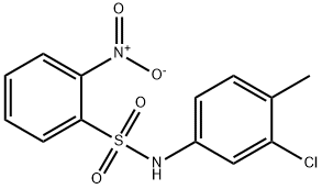 N-(3-chloro-4-methylphenyl)-2-nitrobenzenesulfonamide Structure