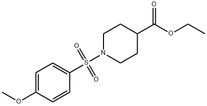 ethyl 1-(4-methoxyphenyl)sulfonylpiperidine-4-carboxylate 구조식 이미지