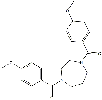 [4-(4-methoxybenzoyl)-1,4-diazepan-1-yl]-(4-methoxyphenyl)methanone Structure