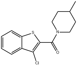 (3-chloro-1-benzothiophen-2-yl)-(4-methylpiperidin-1-yl)methanone 구조식 이미지