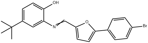 2-({(E)-[5-(4-bromophenyl)furan-2-yl]methylidene}amino)-4-tert-butylphenol Structure
