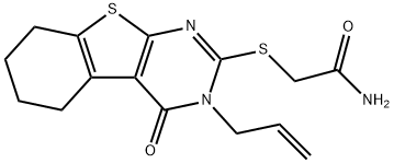 2-((3-allyl-4-oxo-3,4,5,6,7,8-hexahydrobenzo[4,5]thieno[2,3-d]pyrimidin-2-yl)thio)acetamide Structure