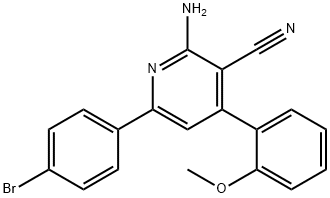 2-amino-6-(4-bromophenyl)-4-(2-methoxyphenyl)pyridine-3-carbonitrile Structure