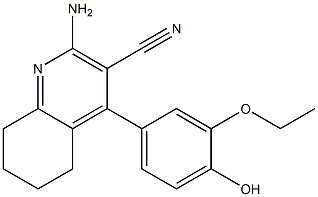 2-Amino-4-(3-ethoxy-4-hydroxy-phenyl)-5,6,7,8-tetrahydro-quinoline-3-carbonitrile Structure