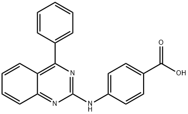 4-((4-phenylquinazolin-2-yl)amino)benzoic acid Structure