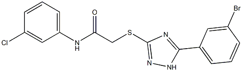 2-[[5-(3-bromophenyl)-1H-1,2,4-triazol-3-yl]sulfanyl]-N-(3-chlorophenyl)acetamide Structure