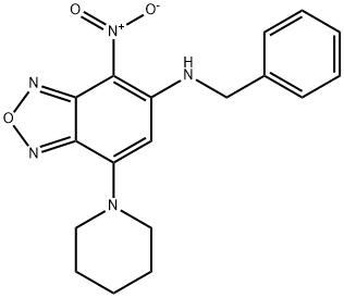 N-benzyl-4-nitro-7-piperidin-1-yl-2,1,3-benzoxadiazol-5-amine Structure